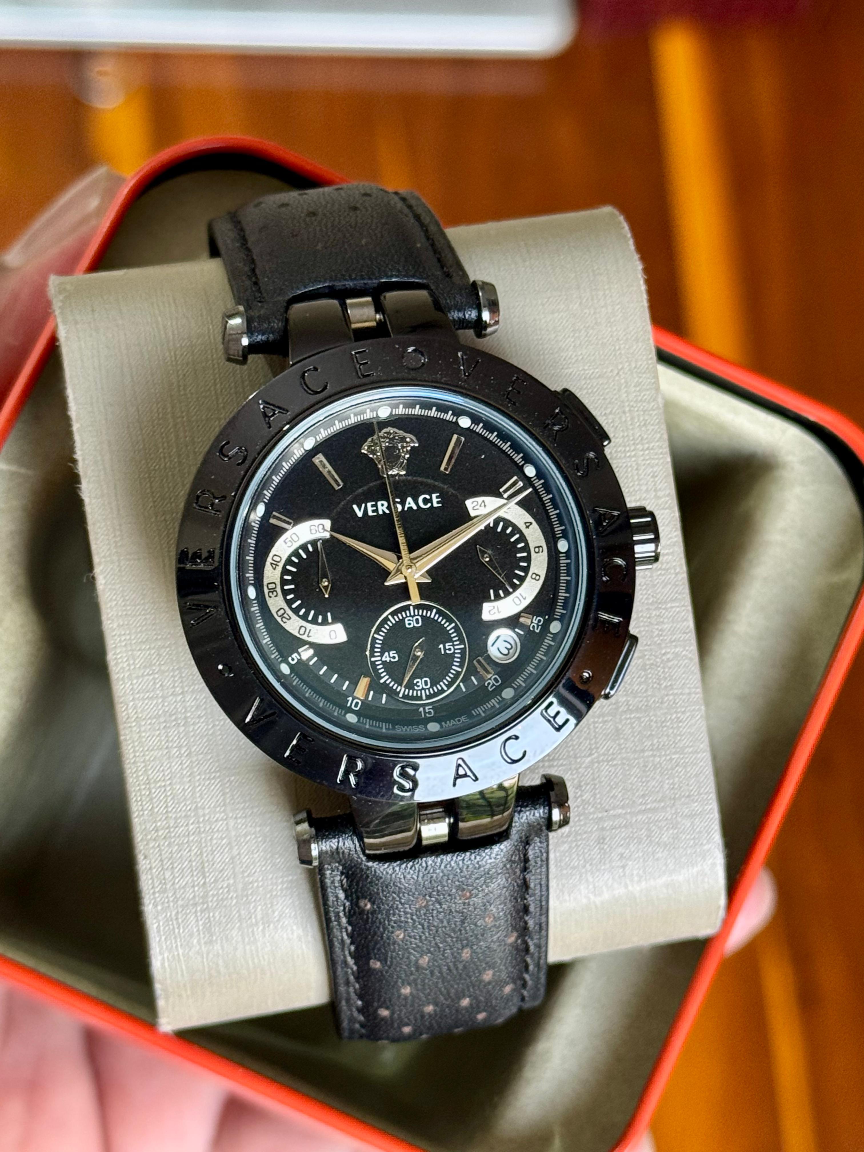 VRSCE V-Race Leather Chronograph