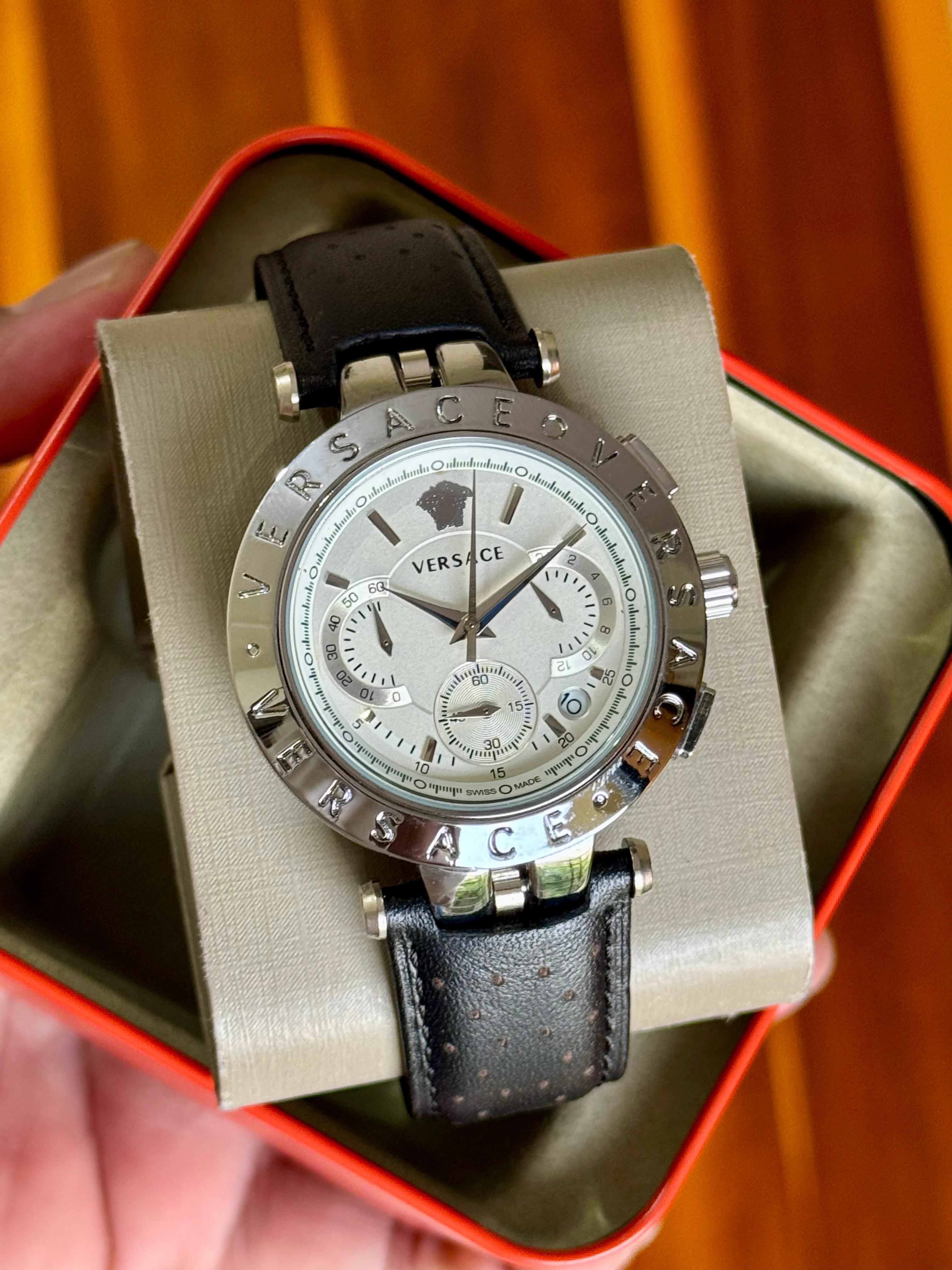 VRSCE V-Race Leather Chronograph
