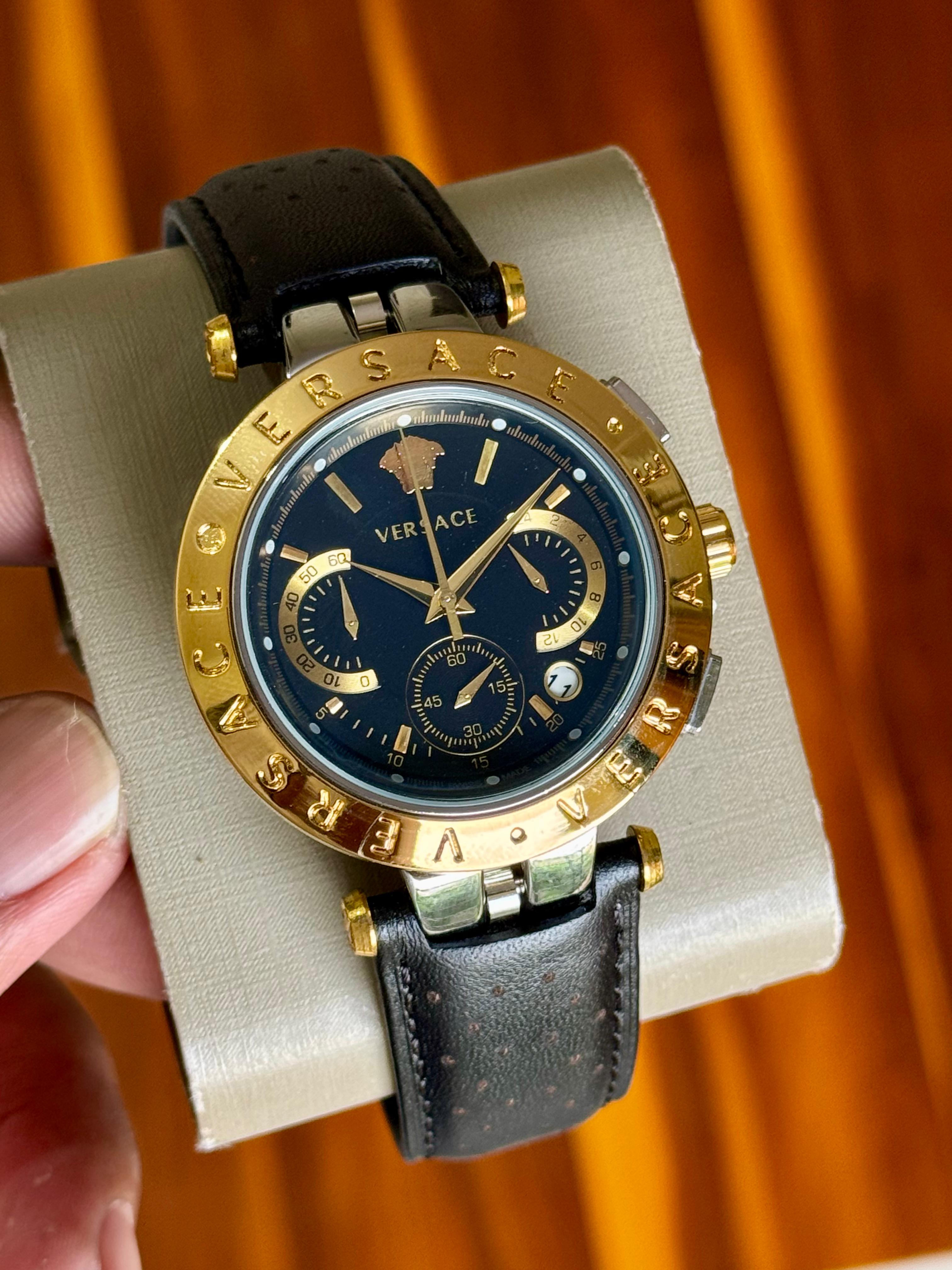 VRSCE V-Race Leather Chronograph